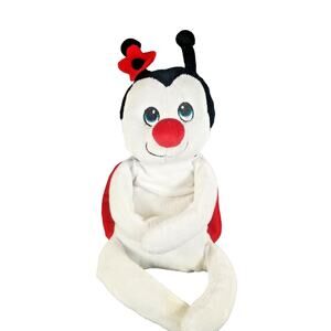 Silver One Kids Ladybug Plush Hang Around Friend Stuffed Hook & Loop Hands Feet